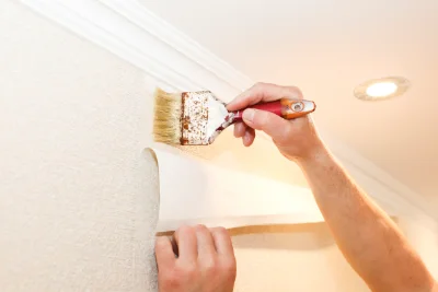 Pose de papier peint à Bustanico — revêtements muraux et toiles de verre